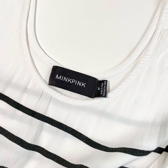 MINKPINK black stripe tank romper M - Picture 4 of 11